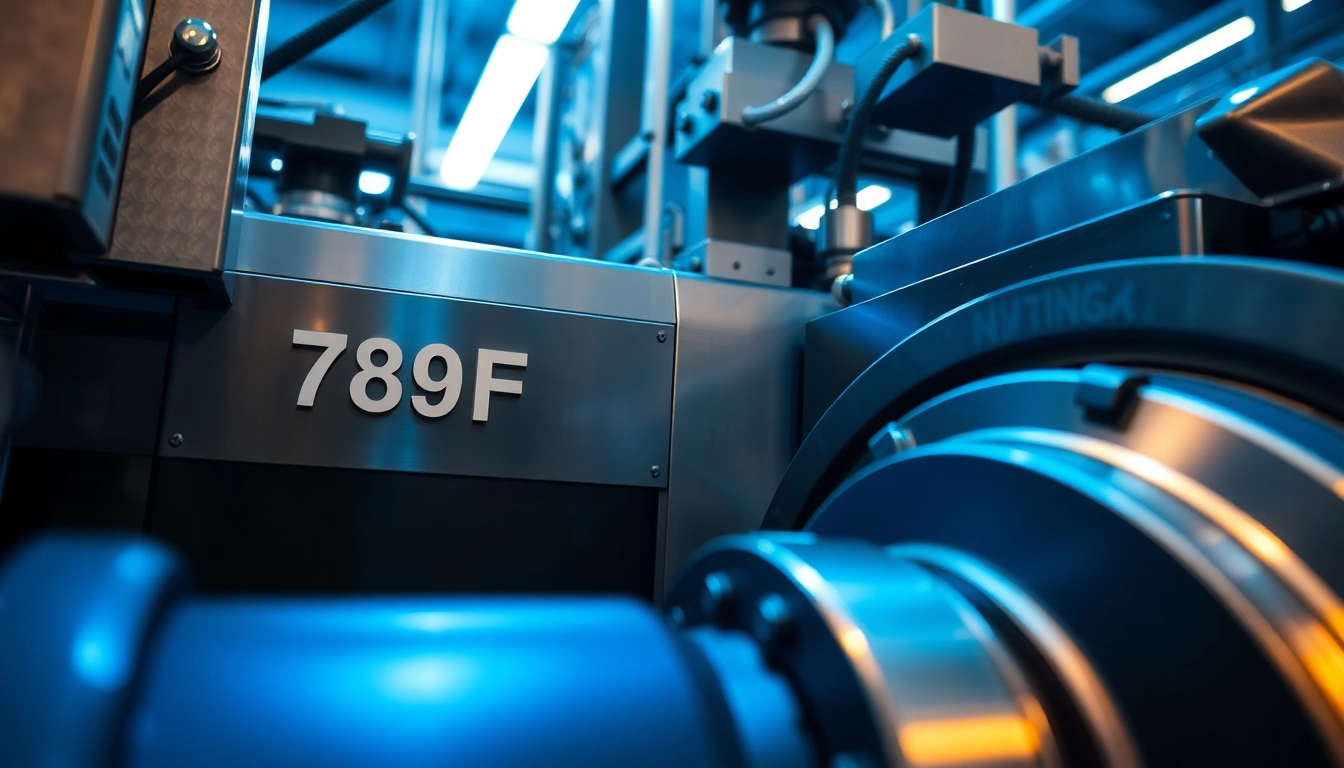 789F branded industrial equipment showcasing robust design and technical excellence for heavy industry applications.