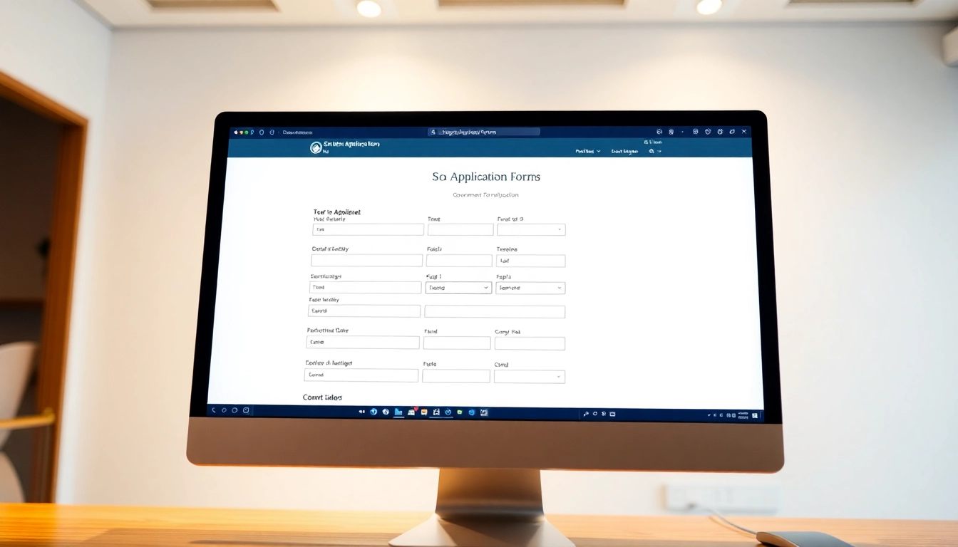 Person filling out an online form for government jobs on a computer, emphasizing simplicity of