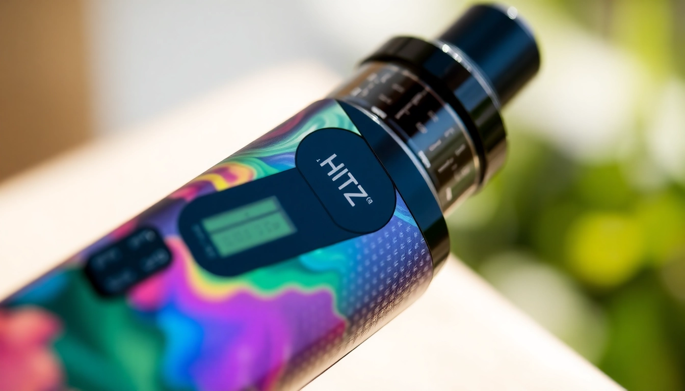 Hitz 2g reviews featured on a modern disposable vape showing premium design and LCD screen for